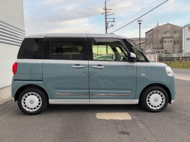 ムーヴキャンバスストライプスGナビゲーション 前後ドライブレコーダー ETC バックカメラ LEDヘッドランプ 電動パーキング 前席シートヒーター 両側パワースライドドア コーナーセンサー アイドリング プッシュボタンスタート(奈良県)の中古車