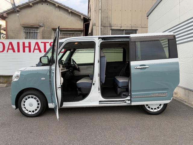 ムーヴキャンバスストライプスGナビゲーション 前後ドライブレコーダー ETC バックカメラ LEDヘッドランプ 電動パーキング 前席シートヒーター 両側パワースライドドア コーナーセンサー アイドリング プッシュボタンスタート(奈良県)の中古車