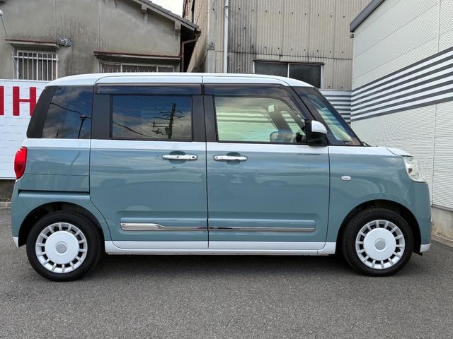 ムーヴキャンバスストライプスＧ９インチスマホ連携ディスプレイオーディオ　前後ドライブレコーダー　バックカメラ　前席シートヒーター　ＬＥＤヘッドランプ　電動パーキング　コーナーセンサー　オートエアコン　アイドリングストップ（奈良県）の中古車