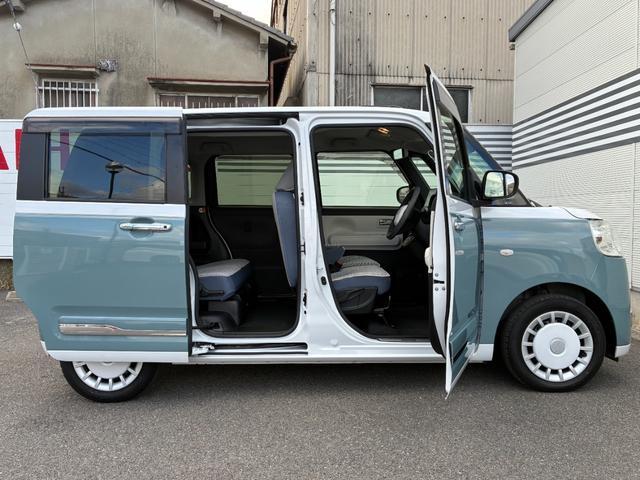 ムーヴキャンバスストライプスＧ９インチスマホ連携ディスプレイオーディオ　前後ドライブレコーダー　バックカメラ　前席シートヒーター　ＬＥＤヘッドランプ　電動パーキング　コーナーセンサー　オートエアコン　アイドリングストップ（奈良県）の中古車