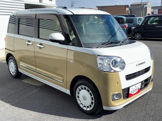 ムーヴキャンバスストライプスＧ９インチスマホ連携ディスプレイオーディオ　パノラマモニター　ＥＴＣ　ドライブレコーダー　電動パーキング　前席シートヒーター　両側パワースライドドア　コーナーセンサーＬＥＤヘッドランプ（奈良県）の中古車