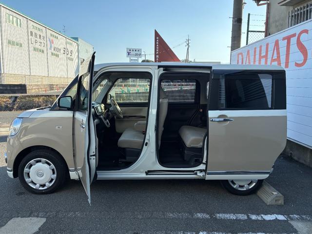 ムーヴキャンバスGメイクアップ SAIIナビゲーション ドライブレコーダー バックカメラ LEDヘッドランプ 両側パワースライドドア アイドリングストップ プッシュボタンスタート キーフリーシステム オートエアコン 電動格納式ミラー(奈良県)の中古車