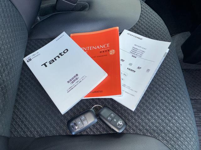 タントカスタムＸナビゲーション　ドライブレコーダー　パノラマモニター　ＬＥＤヘッドランプ　前席シートヒーター　両側パワースライドドア　オートエアコン　プッシュボタンスタート　アイドリングストップ　キーフリーシステム（奈良県）の中古車