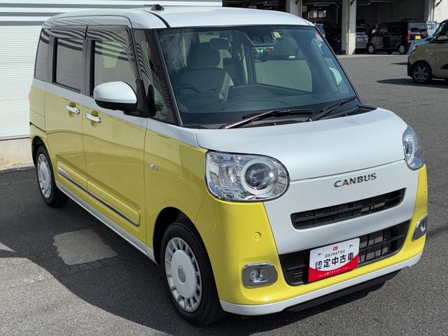 ムーヴキャンバスストライプスGナビゲーション パノラマモニター ETC ドライブレコーダー LEDヘッドランプ 電動パーキング 前席シートヒーター アイドリングストップ 両側パワースライドドア コーナーセンサー キーフリーシステム(奈良県)の中古車