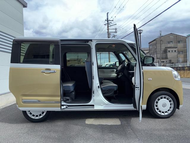 ムーヴキャンバスストライプスＧナビゲーション　ドライブレコーダー　ＥＴＣ　バックカメラ　ＬＥＤヘッドランプ　前席シートヒーター　両側パワースライドドア　電動パーキング　コーナーセンサー　キーフリーシステム（奈良県）の中古車