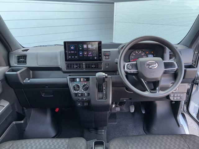 ハイゼットカーゴクルーズターボ９インチスマホ連携ディスプレイオーディオ　バックカメラ　視界補助パック（スマートインナーミラー）　マニュアルエアコン　リアヒーター　アイドリングストップ　プッシュボタンスタート　電動格納式ミラー（奈良県）の中古車