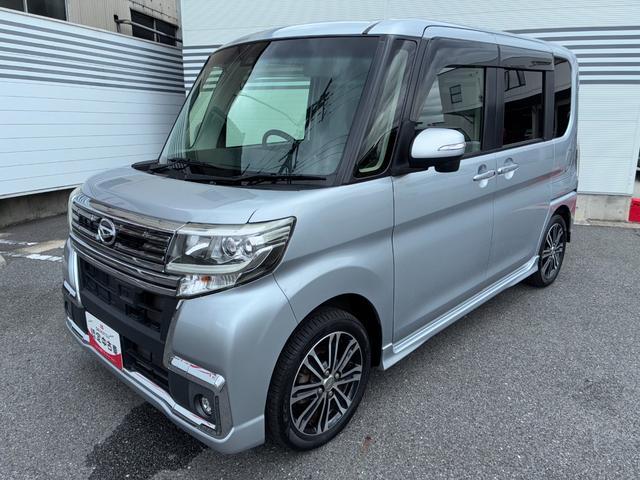 タントカスタムＲＳ　トップエディションＳＡIIナビゲーション（社外）　バックカメラ　ＬＥＤヘッドランプ　オートエアコン　電動格納式ミラー　両側パワースライドドア　オートライト　アイドリングストップ　　プッシュスタート　キーフリーシステム（奈良県）の中古車