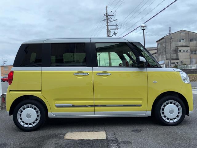 ムーヴキャンバスストライプスGターボLEDヘッドランプ 電動格納式ミラー 両側パワースライドドア アダプティブクルーズコントロール 前席シートヒーター オーディオ穴 パノラマモニター(ナビ装着時) コーナーセンサー キーフリーシステム(奈良県)の中古車