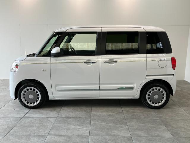 ムーヴキャンバスセオリーＧ　コーナーセンサー　両側電スラ　届出済未使用車衝突被害軽減ブレーキ　コーナーセンサー　バックカメラ（ナビ装着時用）　両側電動スライドドア　前席シートヒーター　電動パーキングブレーキ　ＬＥＤ　オートライト　オートエアコン　スマートキー　エコアイドル（滋賀県）の中古車