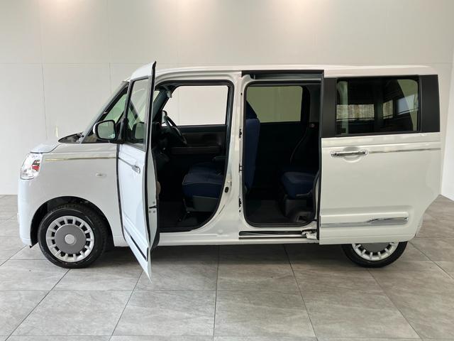 ムーヴキャンバスセオリーＧ　コーナーセンサー　両側電スラ　届出済未使用車衝突被害軽減ブレーキ　コーナーセンサー　バックカメラ（ナビ装着時用）　両側電動スライドドア　前席シートヒーター　電動パーキングブレーキ　ＬＥＤ　オートライト　オートエアコン　スマートキー　エコアイドル（滋賀県）の中古車