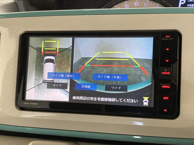 ムーヴキャンバスＧメイクアップリミテッド　ＳＡ３　全周囲カメラ　車検整備付衝突被害軽減ブレーキ　ＤＶＤ再生　Ｂｌｕｅｔｏｏｔｈ　全周囲カメラ　ドライブレコーダー　両側電動スライドドア　ＬＥＤヘッドライト　オートライト　スマートキー　エコアイドル　車検整備付（滋賀県）の中古車