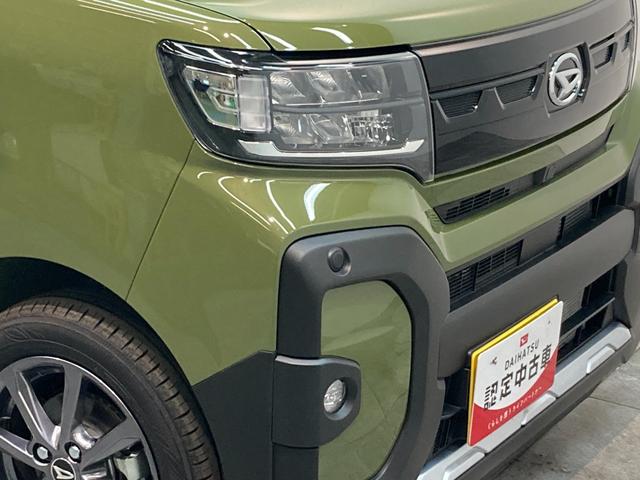 タントファンクロス　前席シートヒーター　ＬＥＤ　届出済未使用車衝突被害軽減ブレーキ　コーナーセンサー　バックカメラ（ナビ装着時用）　両側電動スライドドア　前席シートヒーター　電動パーキングブレーキ　ＬＥＤ　オートライト　オートエアコン　スマートキー　エコアイドル（滋賀県）の中古車