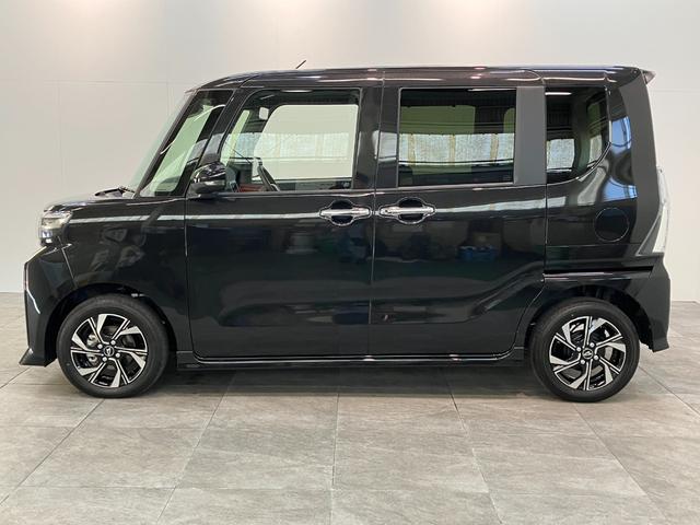 タントカスタムＸ　届出済未使用車　両側電動スライドドア追突被害軽減ブレーキ　スマアシ　コーナーセンサー　ＬＥＤ　スマートキー　両側電動スライドドア　前席シートヒーター　ナビ取付時用バックカメラ（滋賀県）の中古車