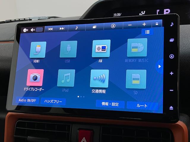 タントファンクロスターボ　１０型ナビ　ドラレコ　バックカメラ追突被害軽減ブレーキ　コーナーセンサー　ＬＥＤ　スマートキー　両側電動スライドドア　シートヒーター　１０インチフルセグナビ　ＤＶＤ　Ｂｌｕｅｔｏｏｔｈ　ＵＳＢ　バックカメラ　ナビ連動前後ドラレコ（滋賀県）の中古車