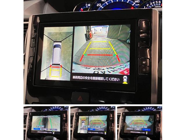 タントカスタムＲＳトップエディションＶＳ　ＳＡ３　８型ナビ追突被害軽減ブレーキ　スマアシ３　ＬＥＤ　両側電動スライドドア　運転席シートヒーター　８インチフルセグナビ　ＤＶＤ　Ｂｌｕｅｔｏｏｔｈ　ＵＳＢ　パノラマカメラ　ドラレコ（滋賀県）の中古車