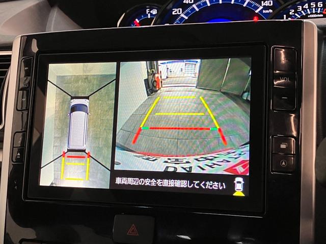 タントカスタムＲＳトップエディションＶＳ　ＳＡ３　８型ナビ追突被害軽減ブレーキ　スマアシ３　ＬＥＤ　両側電動スライドドア　運転席シートヒーター　８インチフルセグナビ　ＤＶＤ　Ｂｌｕｅｔｏｏｔｈ　ＵＳＢ　パノラマカメラ　ドラレコ（滋賀県）の中古車