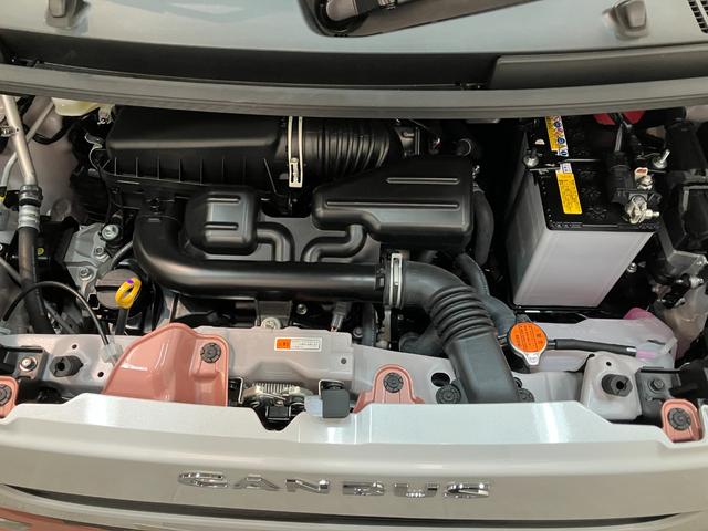 ムーヴキャンバスストライプスＧ　届出済未使用車　両側電動スライドドア追突被害軽減ブレーキ　スマアシ　コーナーセンサー　ＬＥＤ　スマートキー　前席シートヒーター　両側電動スライドドア　ナビ取付時用バックカメラ（滋賀県）の中古車