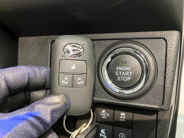 ムーヴキャンバスストライプスＧ　届出済未使用車　両側電動スライドドア追突被害軽減ブレーキ　スマアシ　コーナーセンサー　ＬＥＤ　スマートキー　前席シートヒーター　両側電動スライドドア　ナビ取付時用バックカメラ（滋賀県）の中古車