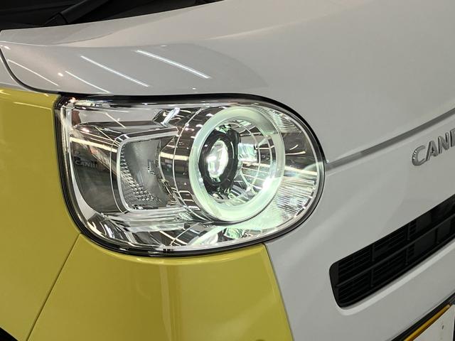 ムーヴキャンバスストライプスＧ　届出済未使用車　両側電動スライドドア追突被害軽減ブレーキ　スマアシ　コーナーセンサー　ＬＥＤ　スマートキー　両側電動スライドドア　前席シートヒーター　ベンチシート　オートエアコン　ナビ取付時用バックカメラ（滋賀県）の中古車