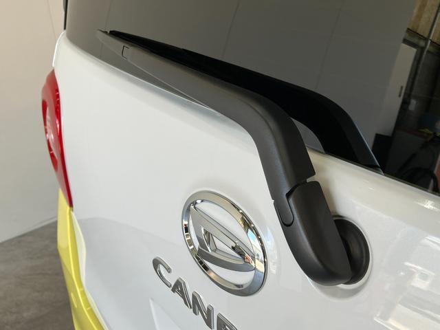 ムーヴキャンバスストライプスＧ　届出済未使用車　両側電動スライドドア追突被害軽減ブレーキ　スマアシ　コーナーセンサー　ＬＥＤ　スマートキー　両側電動スライドドア　前席シートヒーター　ベンチシート　オートエアコン　ナビ取付時用バックカメラ（滋賀県）の中古車