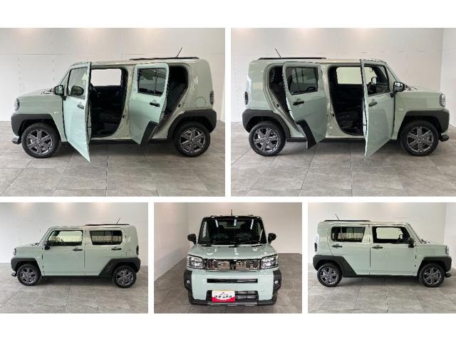 タフトＧ　ダーククロムベンチャー　届出済未使用車　シートヒーター衝突被害軽減ブレーキ　コーナーセンサー　バックカメラ（ナビ装着時用）　前席シートヒーター　電動パーキングブレーキ　ＬＥＤヘッドライト　オートライト　オートエアコン　スマートキー　エコアイドル（滋賀県）の中古車