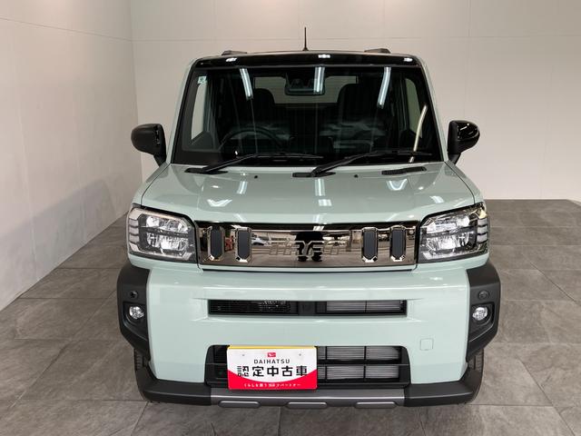 タフトＧ　ダーククロムベンチャー　届出済未使用車　シートヒーター衝突被害軽減ブレーキ　コーナーセンサー　バックカメラ（ナビ装着時用）　前席シートヒーター　電動パーキングブレーキ　ＬＥＤヘッドライト　オートライト　オートエアコン　スマートキー　エコアイドル（滋賀県）の中古車