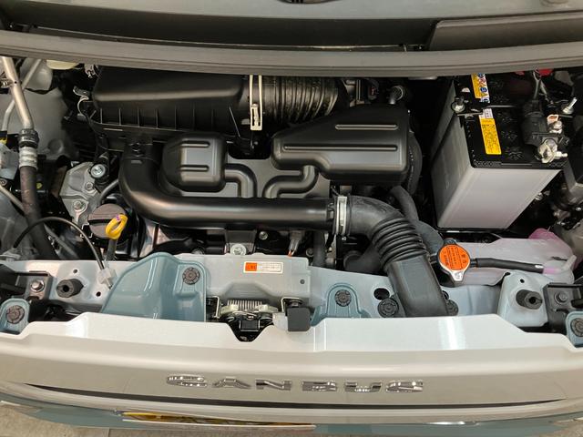 ムーヴキャンバスストライプスＧ　届出済未使用車　両側電動スライドドア追突被害軽減ブレーキ　スマアシ　コーナーセンサー　ＬＥＤ　スマートキー　両側電動スライドドア　前席シートヒーター　オートエアコン　ナビ取付時用バックカメラ（滋賀県）の中古車