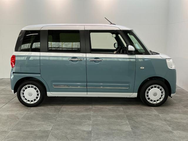 ムーヴキャンバスストライプスＧ　届出済未使用車　両側電動スライドドア追突被害軽減ブレーキ　スマアシ　コーナーセンサー　ＬＥＤ　スマートキー　両側電動スライドドア　前席シートヒーター　オートエアコン　ナビ取付時用バックカメラ（滋賀県）の中古車