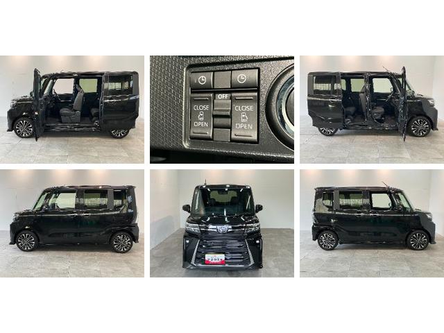 タントカスタムＲＳ　ターボ　前席シートヒーター　届出済未使用車衝突被害軽減ブレーキ　コーナーセンサー　バックカメラ（ナビ装着時用）　両側電動スライドドア　前席シートヒーター　電動パーキングブレーキ　ＬＥＤ　オートライト　オートエアコン　スマートキー　エコアイドル（滋賀県）の中古車