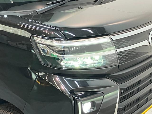 タントカスタムＲＳ　ターボ　前席シートヒーター　届出済未使用車衝突被害軽減ブレーキ　コーナーセンサー　バックカメラ（ナビ装着時用）　両側電動スライドドア　前席シートヒーター　電動パーキングブレーキ　ＬＥＤ　オートライト　オートエアコン　スマートキー　エコアイドル（滋賀県）の中古車