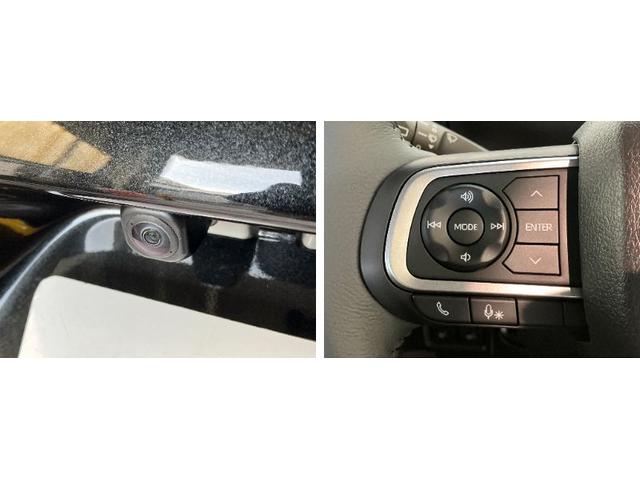 タントカスタムＲＳ　ターボ　前席シートヒーター　届出済未使用車衝突被害軽減ブレーキ　コーナーセンサー　バックカメラ（ナビ装着時用）　両側電動スライドドア　前席シートヒーター　電動パーキングブレーキ　ＬＥＤ　オートライト　オートエアコン　スマートキー　エコアイドル（滋賀県）の中古車
