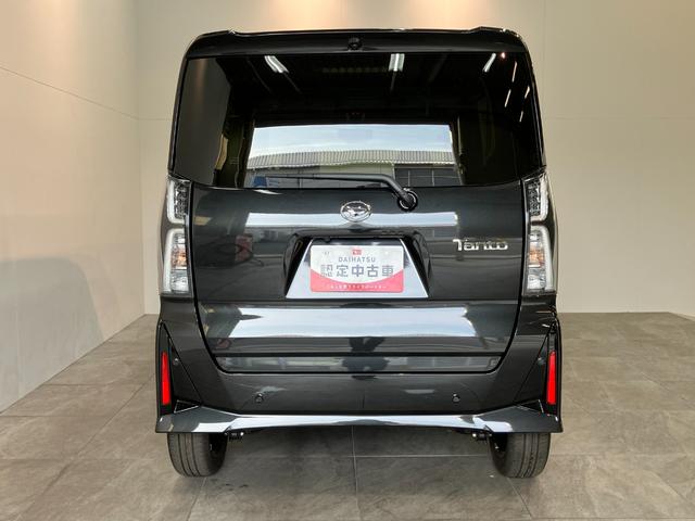 タントカスタムＲＳ　ターボ　前席シートヒーター　届出済未使用車衝突被害軽減ブレーキ　コーナーセンサー　バックカメラ（ナビ装着時用）　両側電動スライドドア　前席シートヒーター　電動パーキングブレーキ　ＬＥＤ　オートライト　オートエアコン　スマートキー　エコアイドル（滋賀県）の中古車