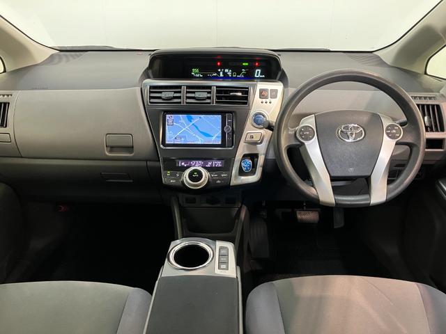プリウスアルファＳ　フルセグナビ　バックカメラ　前後ドラレコ　車検整備付フルセグナビ　Ｂｌｕｅｔｏｏｔｈ　ＤＶＤ再生　バックカメラ　前後ドライブレコーダー　ＥＴＣ車載器オートライト　オートエアコン　スマートキー　電動格納式ドアミラー　車検整備付（滋賀県）の中古車