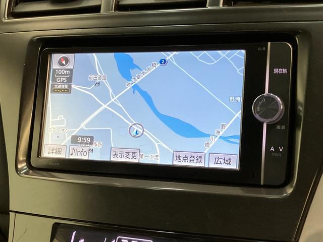 プリウスアルファＳ　フルセグナビ　バックカメラ　前後ドラレコ　車検整備付フルセグナビ　Ｂｌｕｅｔｏｏｔｈ　ＤＶＤ再生　バックカメラ　前後ドライブレコーダー　ＥＴＣ車載器オートライト　オートエアコン　スマートキー　電動格納式ドアミラー　車検整備付（滋賀県）の中古車