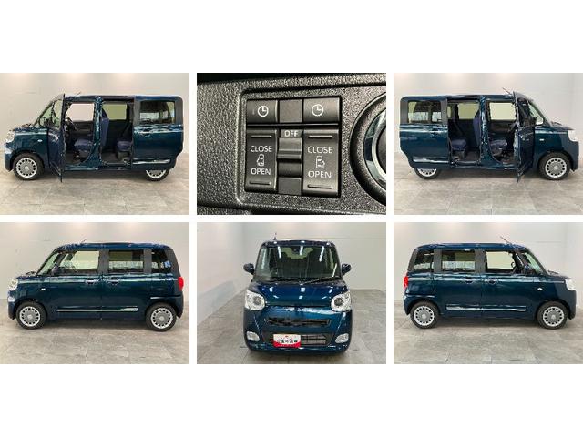 ムーヴキャンバスセオリーＧ　届出済未使用車　両側電動スライドドア追突被害軽減ブレーキ　スマアシ　コーナーセンサー　ＬＥＤ　スマートキー　両側電動スライドドア　前席シートヒーター　オートエアコン　ナビ取付時用バックカメラ（滋賀県）の中古車