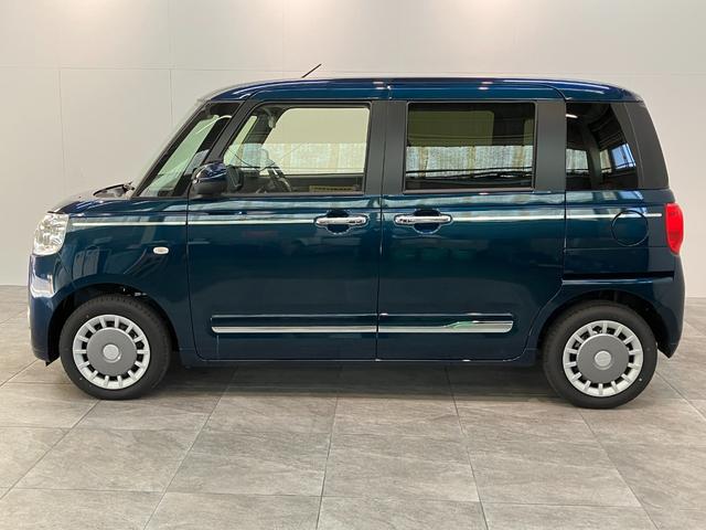 ムーヴキャンバスセオリーＧ　届出済未使用車　両側電動スライドドア追突被害軽減ブレーキ　スマアシ　コーナーセンサー　ＬＥＤ　スマートキー　両側電動スライドドア　前席シートヒーター　オートエアコン　ナビ取付時用バックカメラ（滋賀県）の中古車