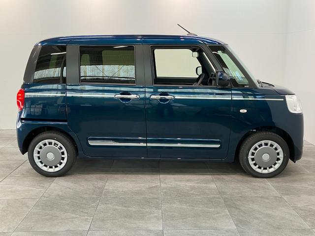 ムーヴキャンバスセオリーＧ　届出済未使用車　両側電動スライドドア追突被害軽減ブレーキ　スマアシ　コーナーセンサー　ＬＥＤ　スマートキー　両側電動スライドドア　前席シートヒーター　オートエアコン　ナビ取付時用バックカメラ（滋賀県）の中古車