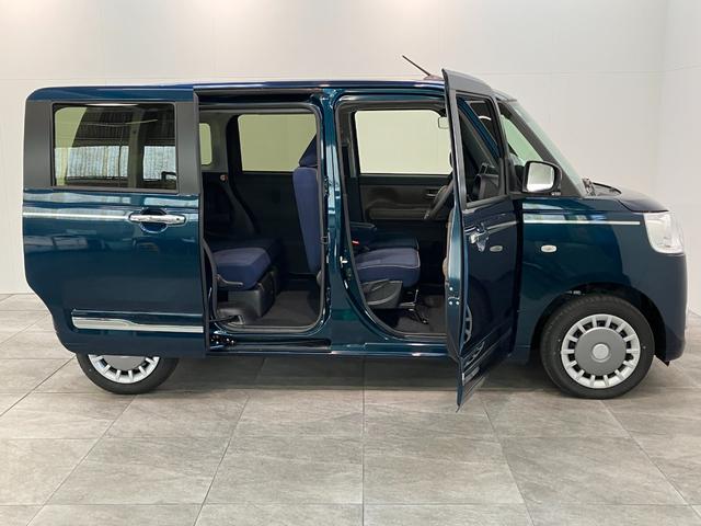 ムーヴキャンバスセオリーＧ　届出済未使用車　両側電動スライドドア追突被害軽減ブレーキ　スマアシ　コーナーセンサー　ＬＥＤ　スマートキー　両側電動スライドドア　前席シートヒーター　オートエアコン　ナビ取付時用バックカメラ（滋賀県）の中古車