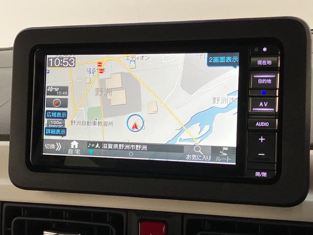 ムーヴキャンバスストライプスＧターボ　フルセグナビ　バックカメラ　クルコン追突被害軽減ブレーキ　コーナーセンサー　ＬＥＤ　スマートキー　両側電動パワスラ　レーダークルーズコントロール　前席シートヒーター　フルセグナビ　ＤＶＤ　Ｂｌｕｅｔｏｏｔｈ　ＵＳＢ　バックカメラ　ＥＴＣ（滋賀県）の中古車