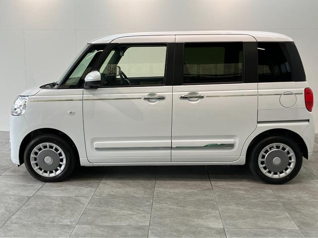 ムーヴキャンバスセオリーＧ　届出済未使用車　前席シートヒーター　両側パワスラ追突被害軽減ブレーキ　スマアシ　コーナーセンサー　ＬＥＤ　スマートキー　両側電動スライドドア　前席シートヒーター　スマートキー　オートエアコン　ナビ取付時用バックカメラ（滋賀県）の中古車
