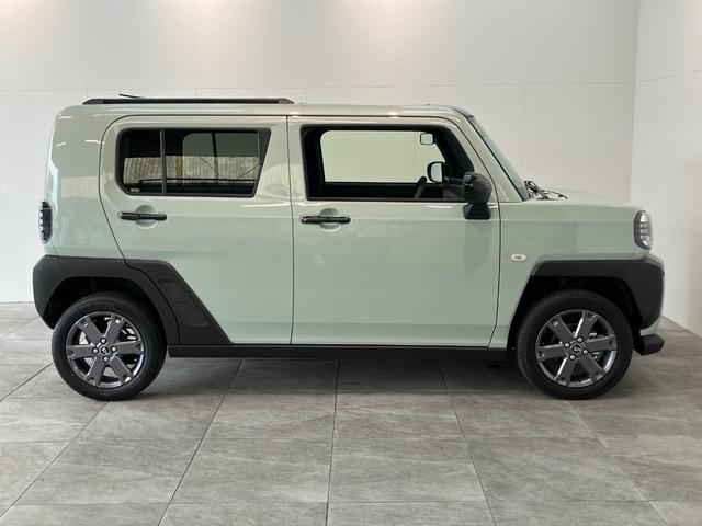 タフトＧダーククロムベンチャー　届出済未使用車　前席シートヒーター追突被害軽減ブレーキ　スマアシ　コーナーセンサー　ＬＥＤ　スマートキー　オートエアコン　前席シートヒーター　スカイフィールトップ　ナビ取付時用バックカメラ（滋賀県）の中古車