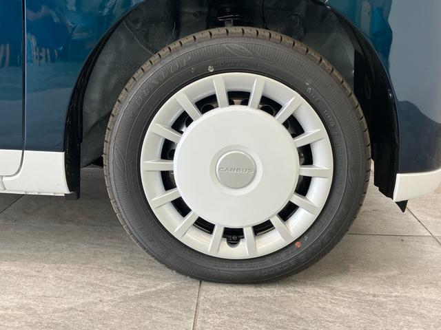 ムーヴキャンバスストライプスＧ　届出済未使用車　両側電動スライドドア追突被害軽減ブレーキ　スマアシ　コーナーセンサー　ＬＥＤ　スマートキー　前席シートヒーター　両側電動スライドドア　ナビ取付時用バックカメラ（滋賀県）の中古車