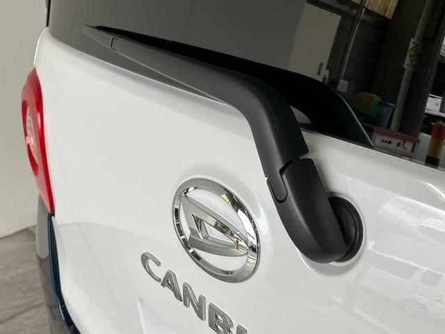 ムーヴキャンバスストライプスＧ　届出済未使用車　両側電動スライドドア追突被害軽減ブレーキ　スマアシ　コーナーセンサー　ＬＥＤ　スマートキー　前席シートヒーター　両側電動スライドドア　ナビ取付時用バックカメラ（滋賀県）の中古車