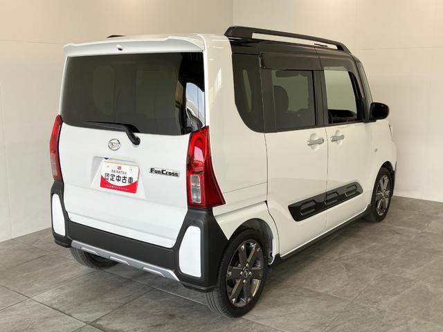 タントファンクロスターボ　１０型ナビ　パノラマカメラ　ドラレコ追突被害軽減ブレーキ　スマアシ　コーナーセンサー　ＬＥＤ　スマートキー　両側パワスラ　シートヒーター　１０インチフルセグナビ　ＤＶＤ　Ｂｌｕｅｔｏｏｔｈ　ＵＳＢ　パノラマカメラ　ナビ連動前後ドラレコ（滋賀県）の中古車