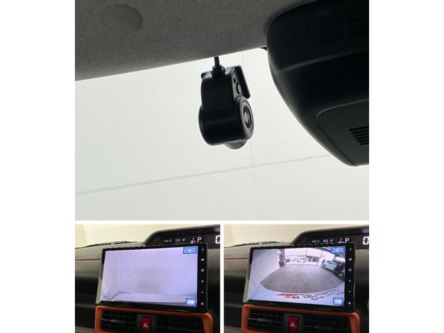 タントファンクロスターボ　１０型ナビ　パノラマカメラ　ドラレコ追突被害軽減ブレーキ　スマアシ　コーナーセンサー　ＬＥＤ　スマートキー　両側パワスラ　シートヒーター　１０インチフルセグナビ　ＤＶＤ　Ｂｌｕｅｔｏｏｔｈ　ＵＳＢ　パノラマカメラ　ナビ連動前後ドラレコ（滋賀県）の中古車
