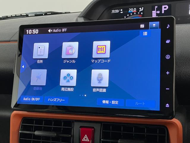 タントファンクロスターボ　１０型ナビ　パノラマカメラ　ドラレコ追突被害軽減ブレーキ　スマアシ　コーナーセンサー　ＬＥＤ　スマートキー　両側パワスラ　シートヒーター　１０インチフルセグナビ　ＤＶＤ　Ｂｌｕｅｔｏｏｔｈ　ＵＳＢ　パノラマカメラ　ナビ連動前後ドラレコ（滋賀県）の中古車