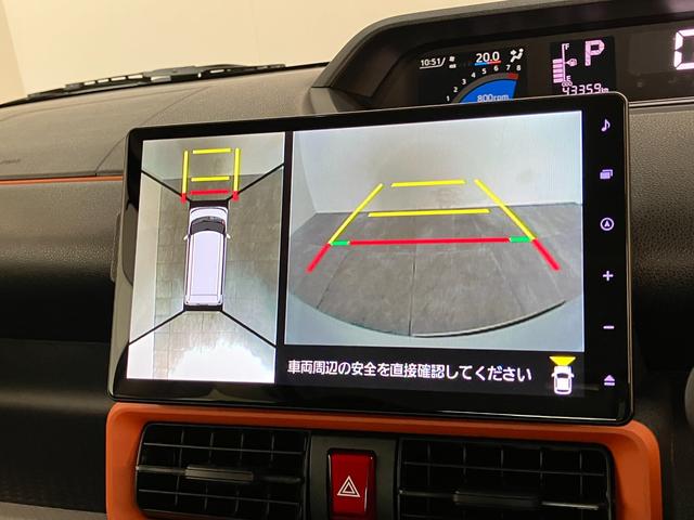 タントファンクロスターボ　１０型ナビ　パノラマカメラ　ドラレコ追突被害軽減ブレーキ　スマアシ　コーナーセンサー　ＬＥＤ　スマートキー　両側パワスラ　シートヒーター　１０インチフルセグナビ　ＤＶＤ　Ｂｌｕｅｔｏｏｔｈ　ＵＳＢ　パノラマカメラ　ナビ連動前後ドラレコ（滋賀県）の中古車