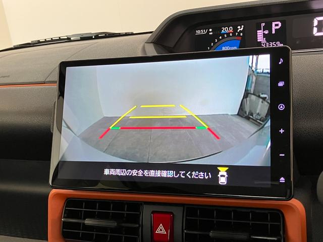 タントファンクロスターボ　１０型ナビ　パノラマカメラ　ドラレコ追突被害軽減ブレーキ　スマアシ　コーナーセンサー　ＬＥＤ　スマートキー　両側パワスラ　シートヒーター　１０インチフルセグナビ　ＤＶＤ　Ｂｌｕｅｔｏｏｔｈ　ＵＳＢ　パノラマカメラ　ナビ連動前後ドラレコ（滋賀県）の中古車