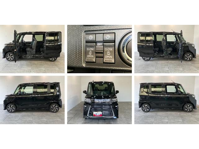 タントカスタムＸ　届出済未使用車　両側電動スライドドア追突被害軽減ブレーキ　スマアシ　コーナーセンサー　ＬＥＤ　スマートキー　両側電動スライドドア　前席シートヒーター　オートエアコン　ナビ取付時用バックカメラ（滋賀県）の中古車