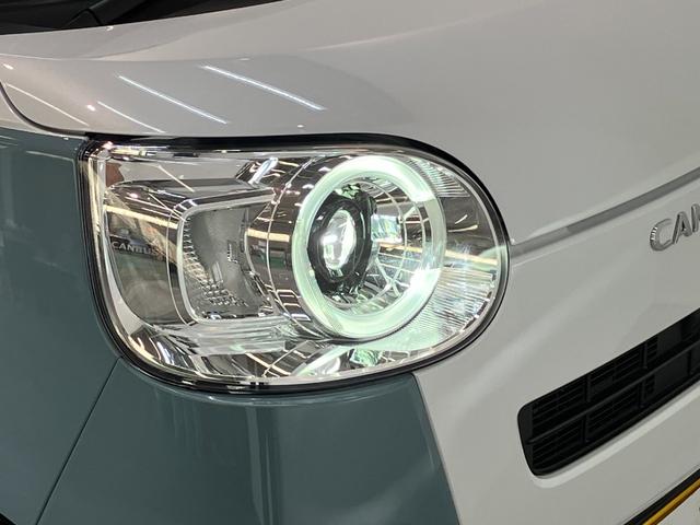 ムーヴキャンバスストライプスＧ　届出済未使用車　両側電動スライドドア追突被害軽減ブレーキ　スマアシ　コーナーセンサー　ＬＥＤ　スマートキー　両側電動スライドドア　前席シートヒーター　ナビ取付時用バックカメラ（滋賀県）の中古車